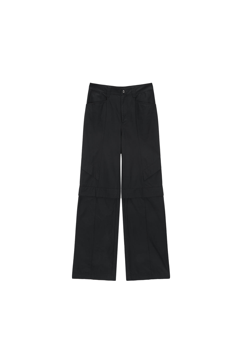 Matin Kim - Knee Point Tuck Wide Pants (Charcoal) product image 1 | TRAB K-Fashion Australia