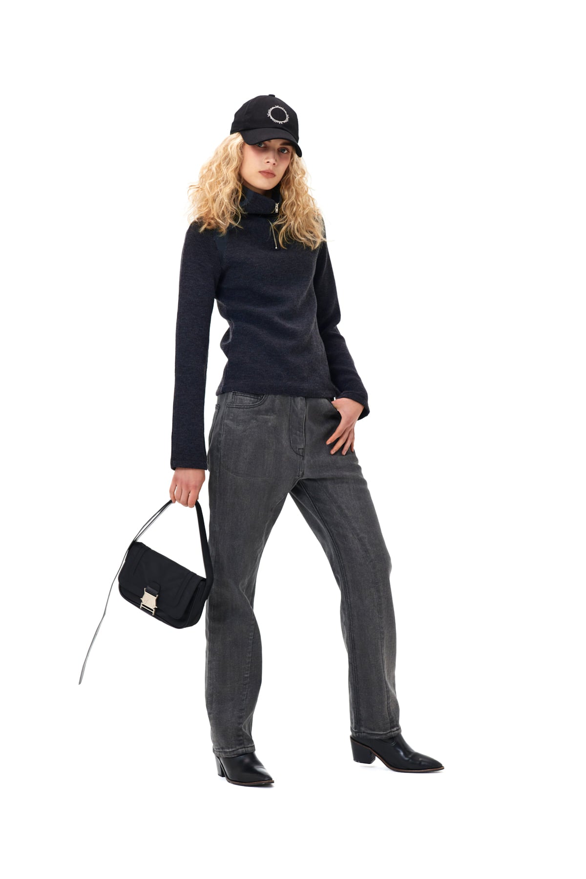 Matin Kim - Coating Washed Denim Pants (Black) product image 9 | TRAB K-Fashion Australia