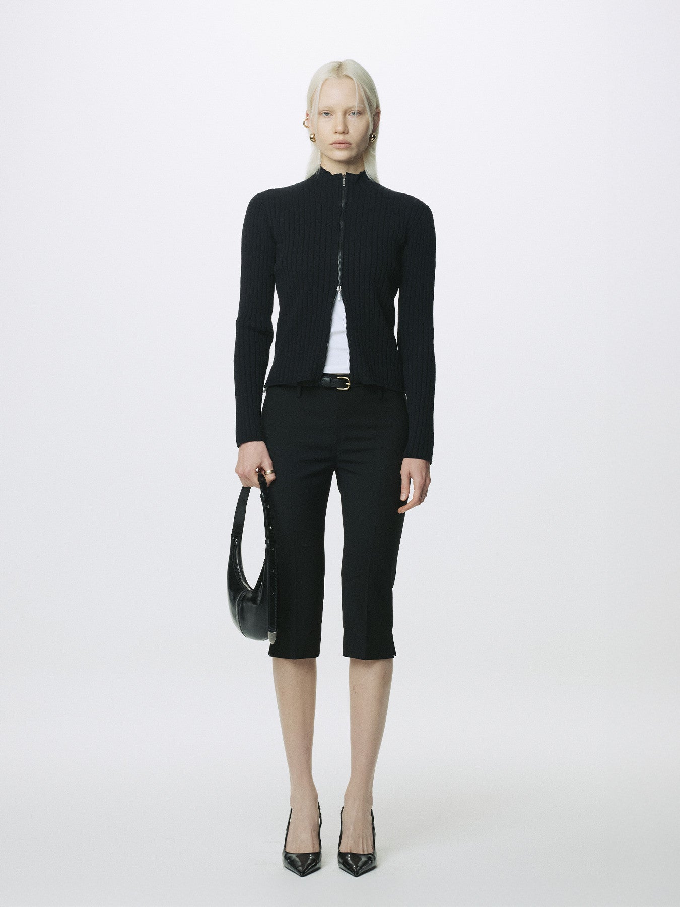 Tonywack - Cotton Ribbed Full Zip-Up (Black) product image 1 | TRAB K-Fashion Australia