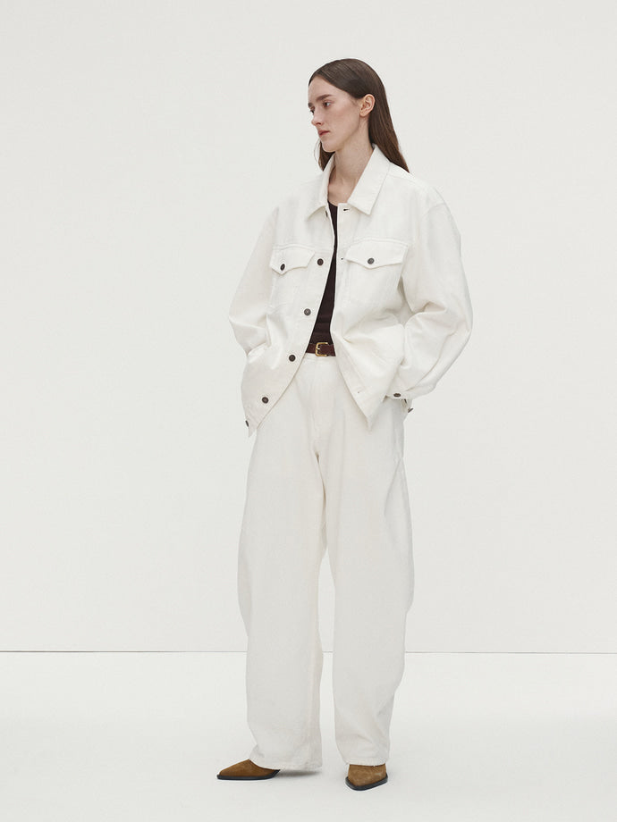 Tonywack - Oversized Denim Jacket (Ecru) product image 4 | TRAB K-Fashion Australia