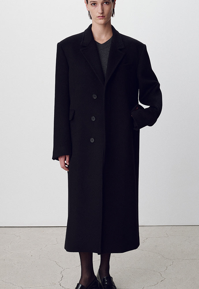 Tonywack - Wool And Cashmere Tailored Single Coat (Black) product image 4 | TRAB K-Fashion Australia