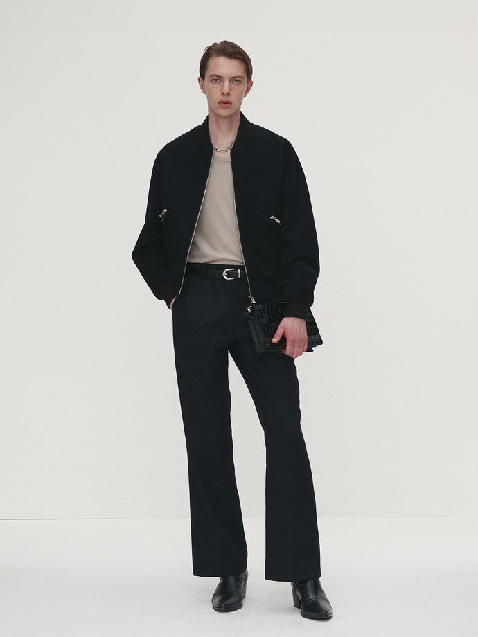 Tonywack - Garment Washed Cotton Bomber (Black) product image 1 | TRAB K-Fashion Australia