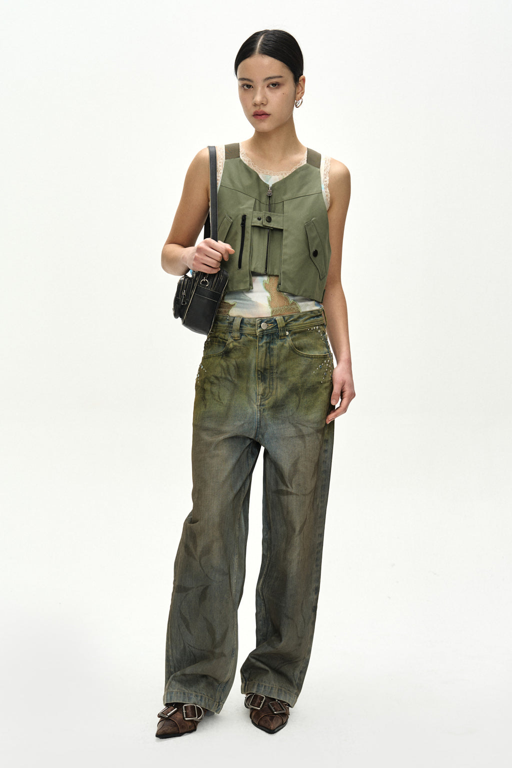 Andersson Bell - 'some Might Say' Utility Vest (Khaki) product image 2 | TRAB K-Fashion Australia