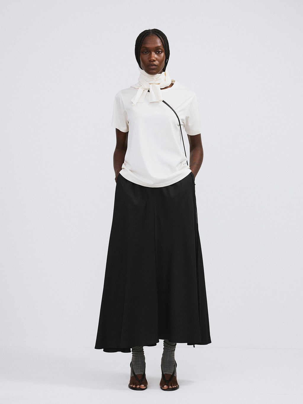 Recto - Fluid Long Skirt (Black) product image 2 | TRAB K-Fashion Australia