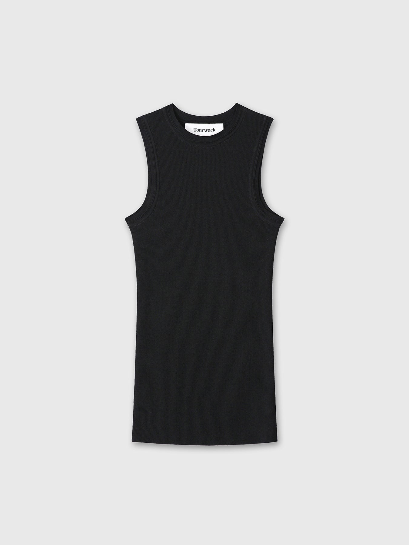 Tonywack - Wool Cashmere Ribbed Tank Top (Black) product image 7 | TRAB K-Fashion Australia