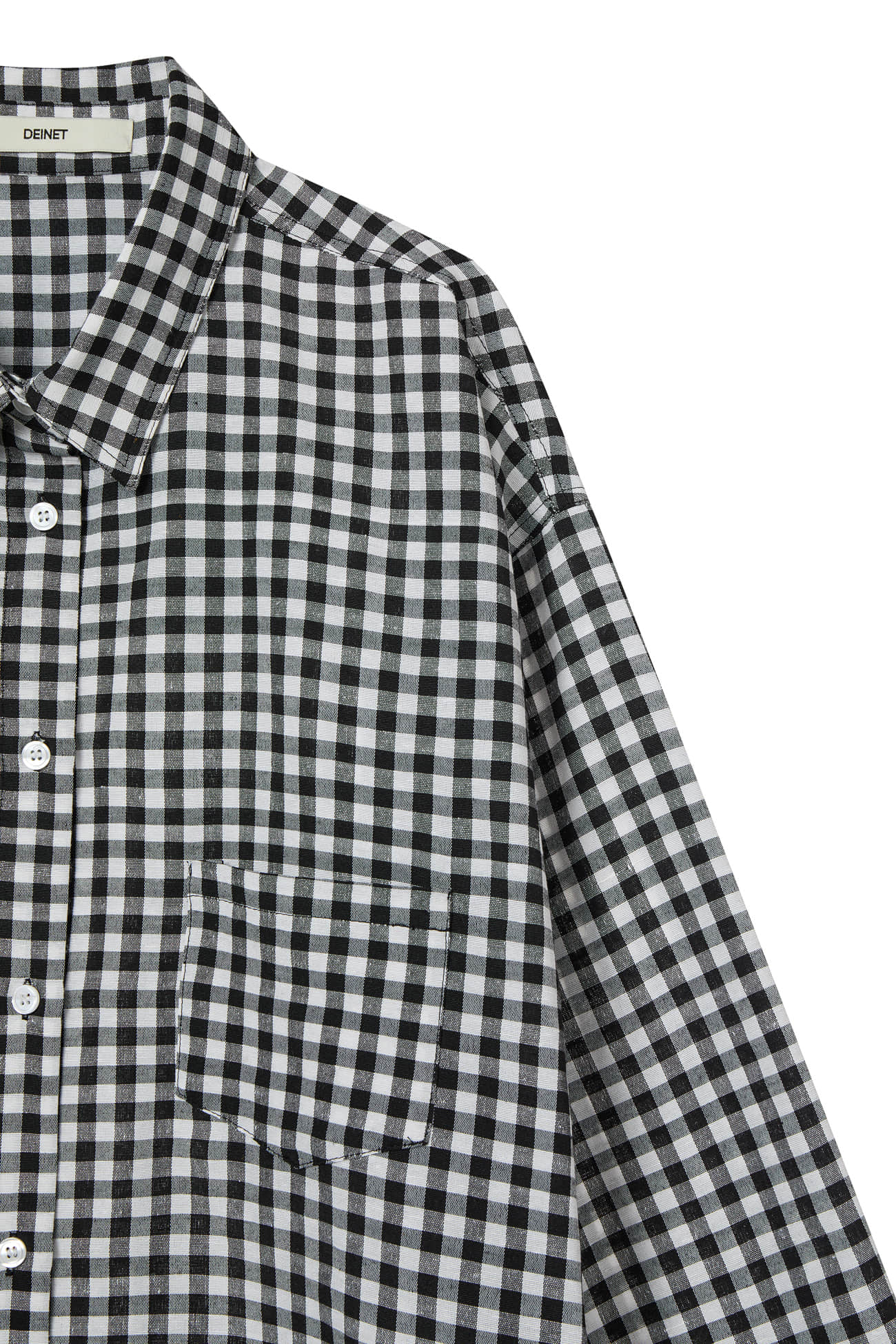 Deinet - Deinet Overfit Check Shirts (Black) product image 6 | TRAB K-Fashion Australia
