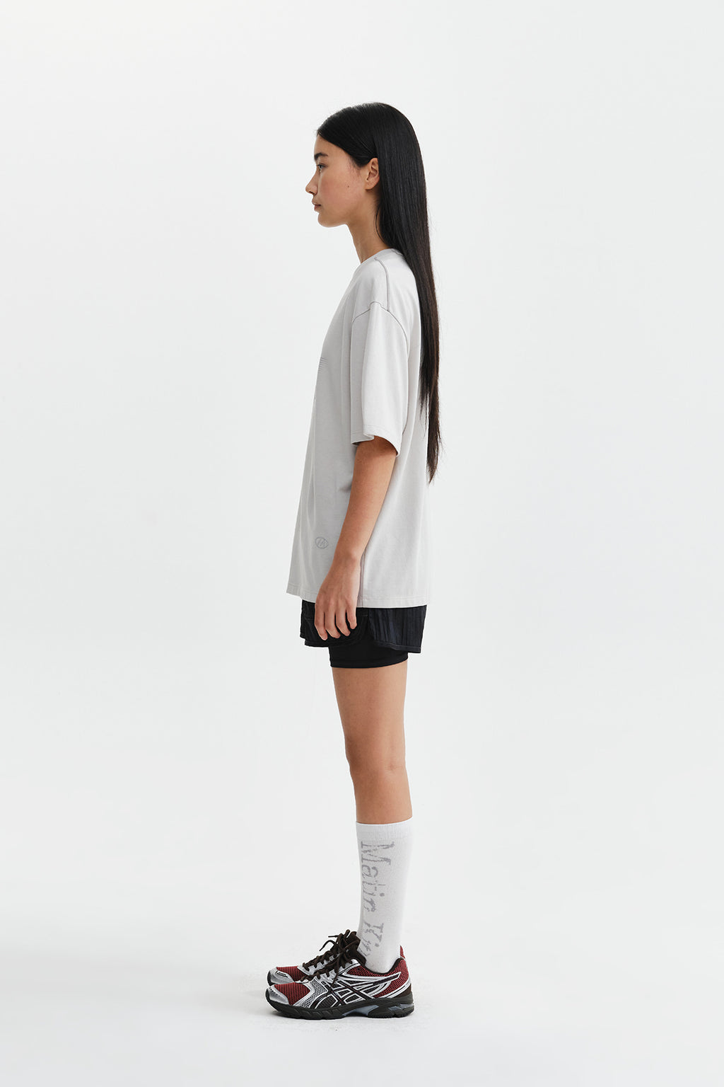 Matin Kim - Matin Pace Vortex Graffiti Top (Light Grey) product image 7 | TRAB K-Fashion Australia