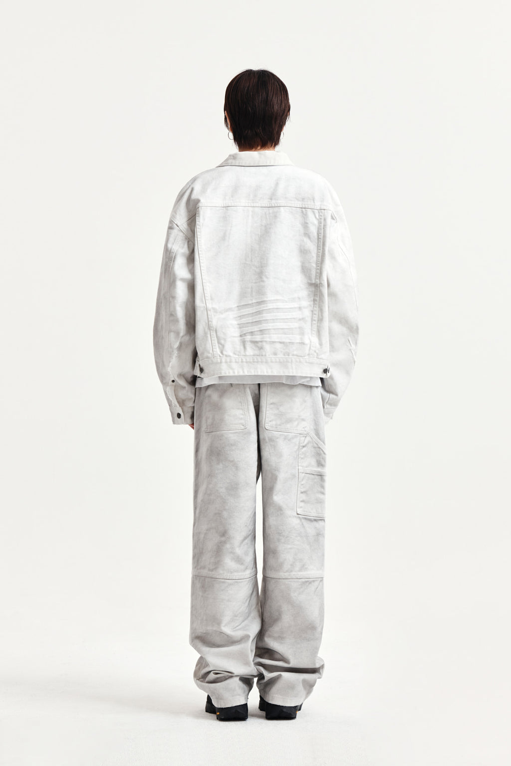 Matin Kim - Vintage Washed Denim Trucker (White) product image 8 | TRAB K-Fashion Australia