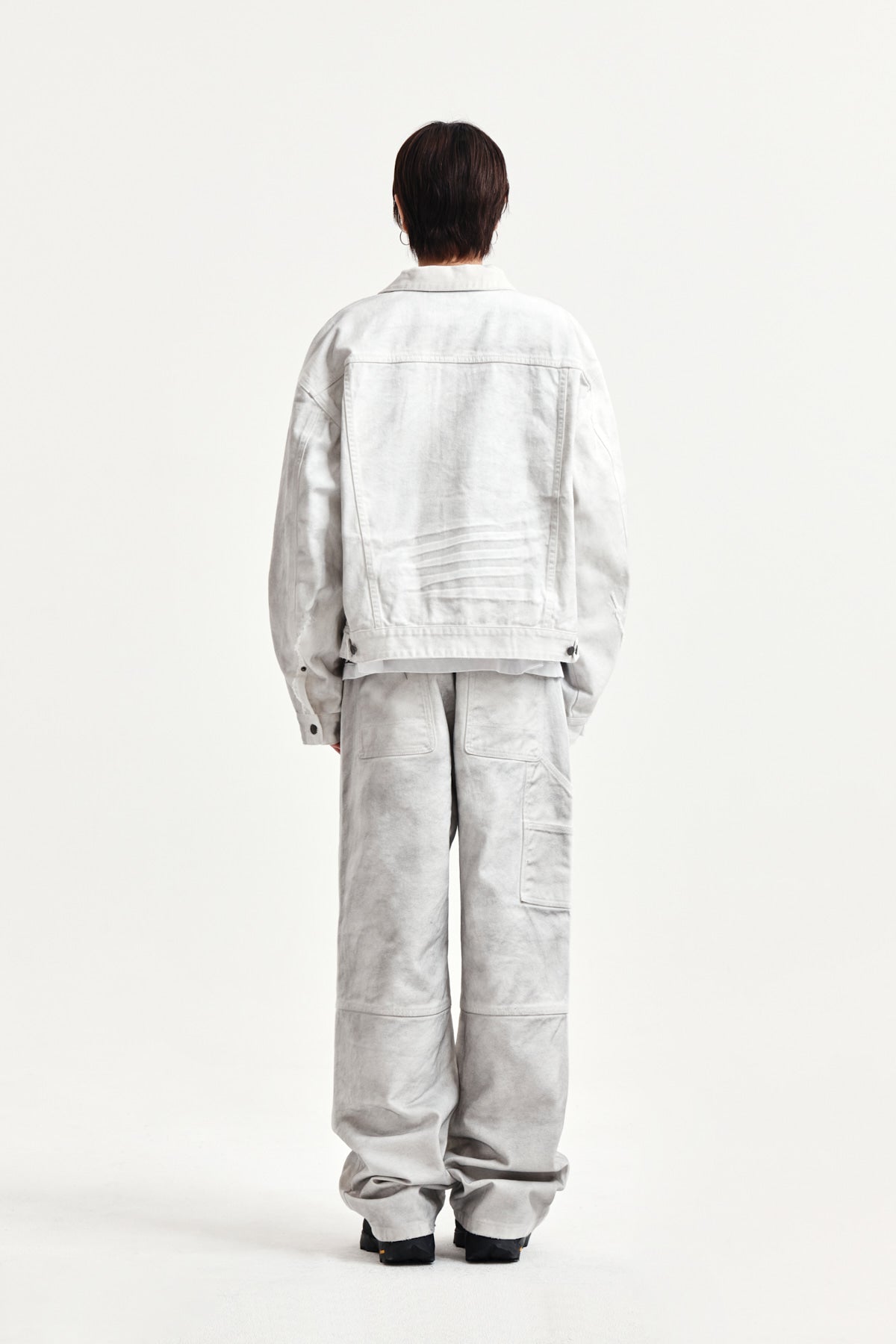 Matin Kim - Vintage Washed Denim Trucker (White) product image 8 | TRAB K-Fashion Australia