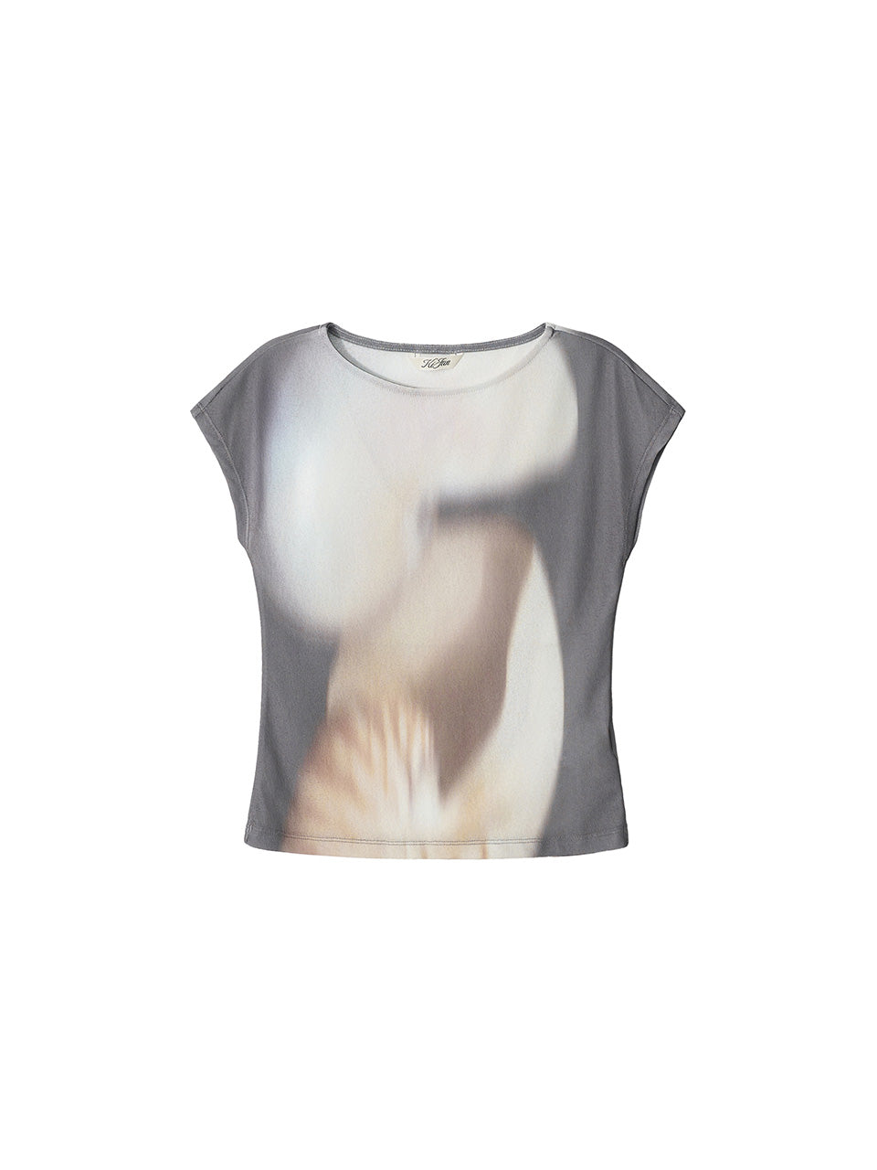 Kijun - [Ships 29 June] Print Cap Sleeve Top (Charcoal) product image 8 | TRAB K-Fashion Australia