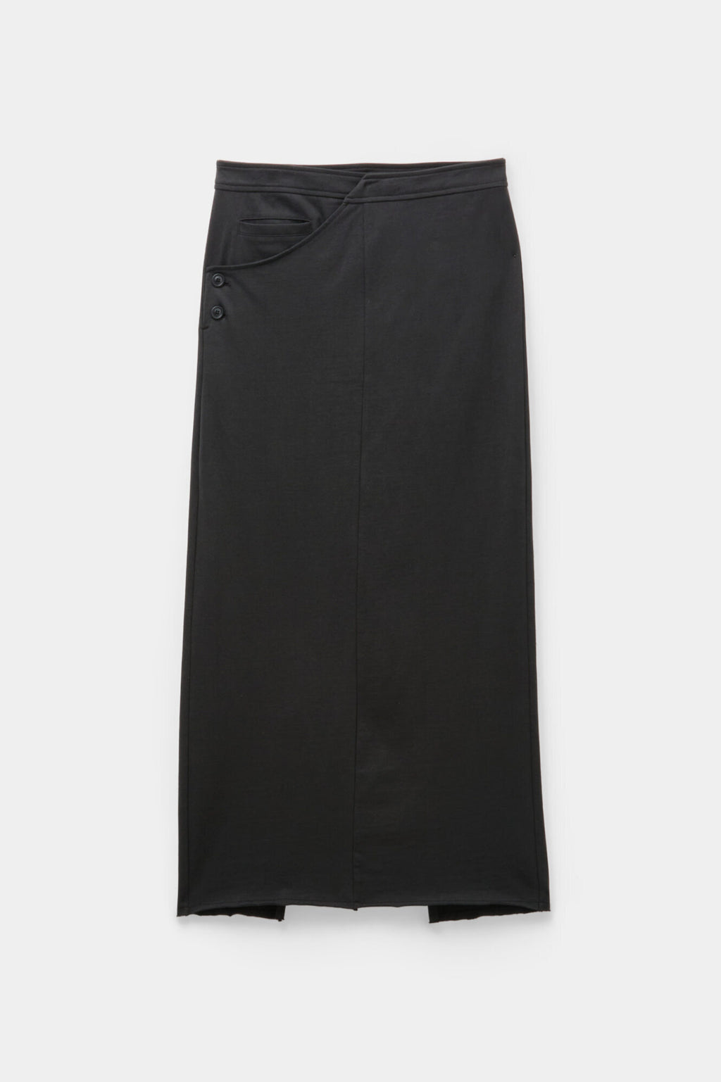 Coor - Curved Seam Jersey Long Skirt (Black) product image 1 | TRAB K-Fashion Australia