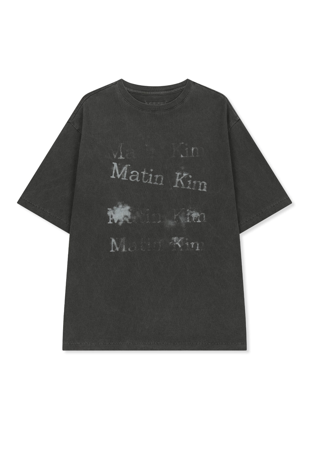 Matin Kim - [Pre-Order – Ships June 22] Pigment Graffiti Logo Top (Charcoal) product image 1 | TRAB K-Fashion Australia