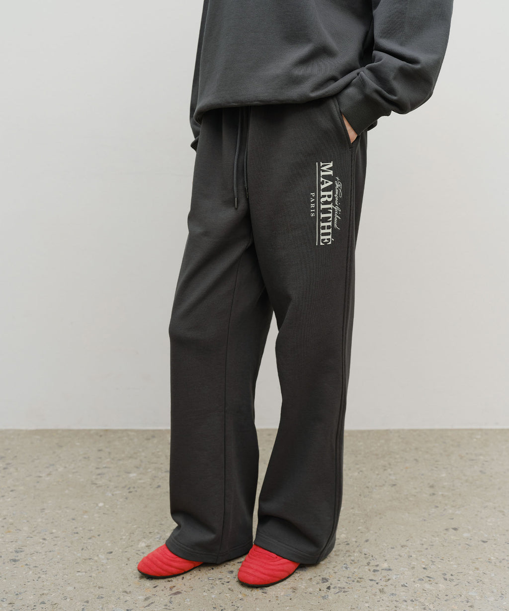 Marithe & Francois Girbaud - Marithe Logo Sweat Pants (Charcoal) product image 1 | TRAB K-Fashion Australia