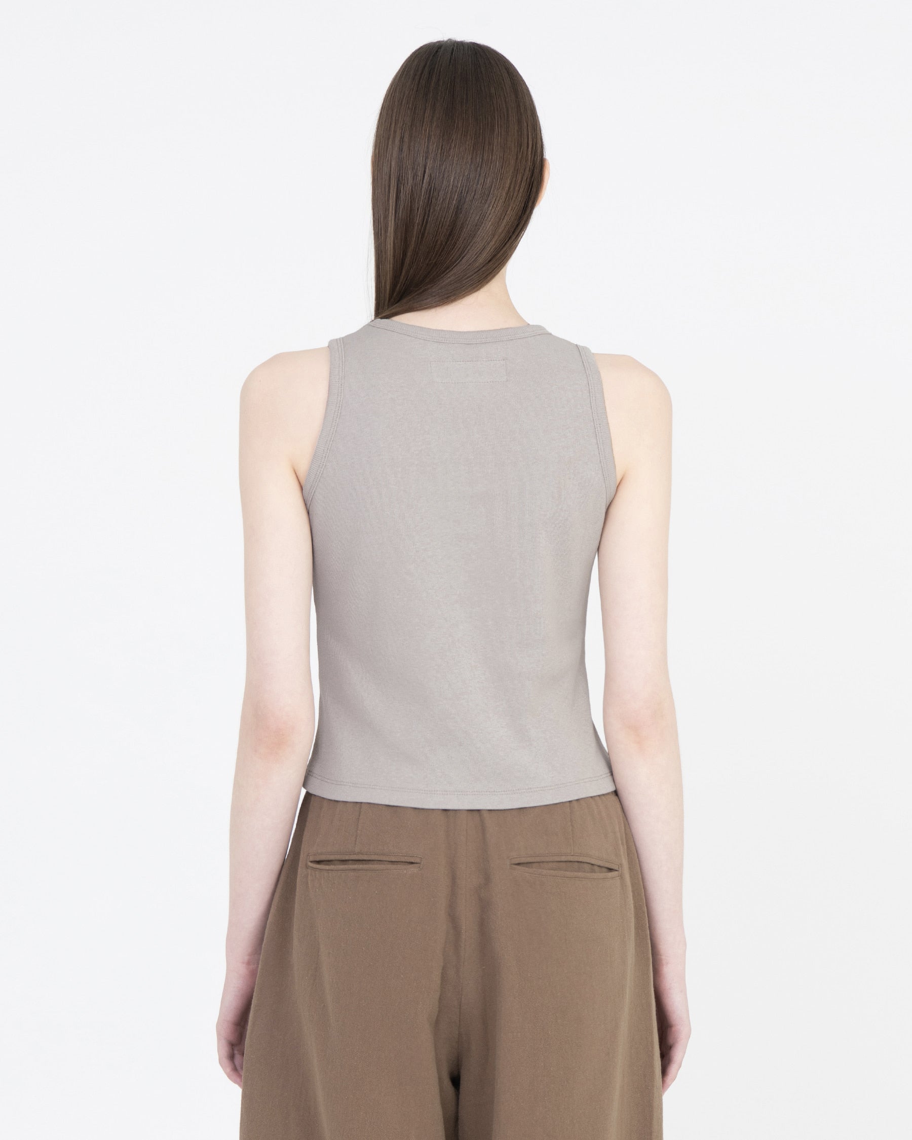Brownyard - Round Sleeveless Top (Beige) product image 2 | TRAB K-Fashion Australia