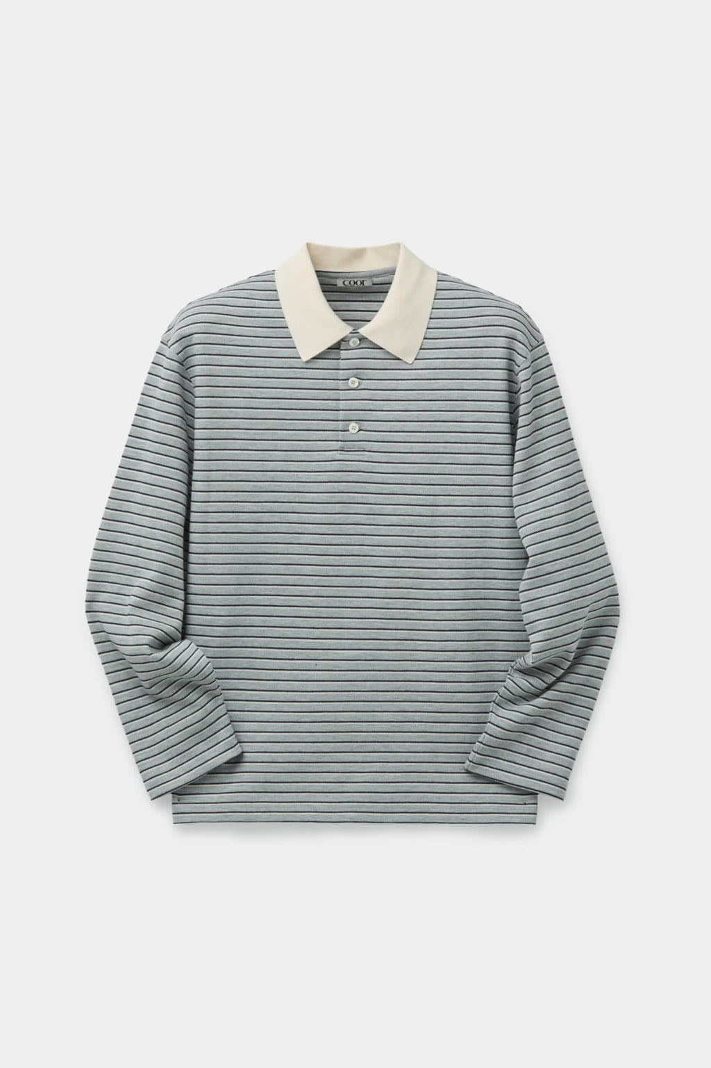 Coor - Multi-Stripe Pique Polo Shirt (Melange Gray) product image 1 | TRAB K-Fashion Australia
