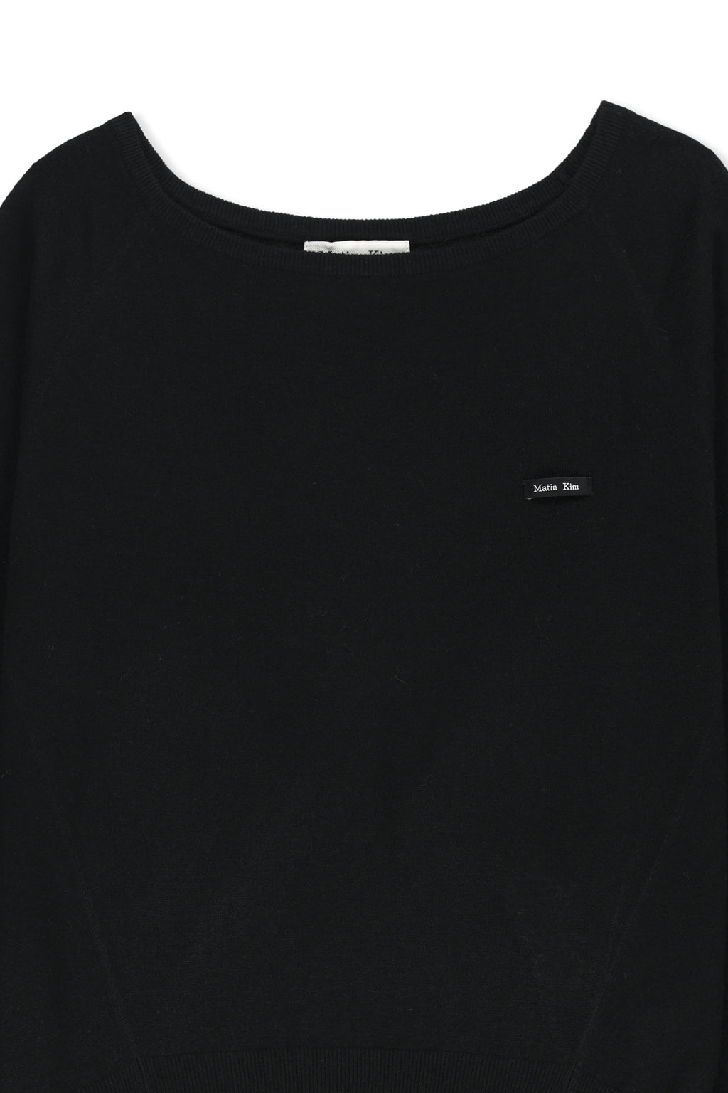 Matin Kim - Betwing Fit Boat Neck Knit Pullover (Black) product image 3 | TRAB K-Fashion Australia