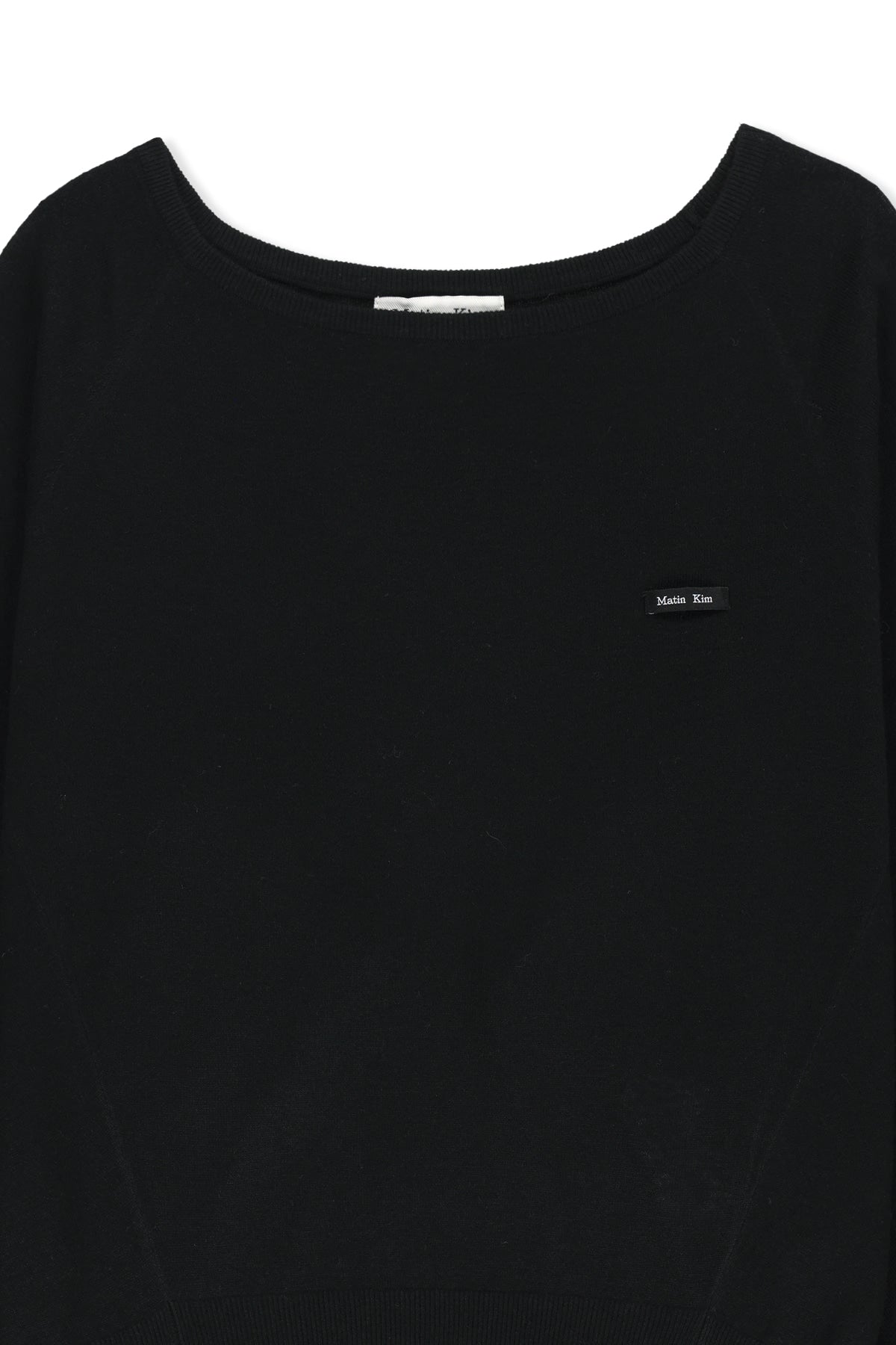 Matin Kim - Betwing Fit Boat Neck Knit Pullover (Black) product image 3 | TRAB K-Fashion Australia