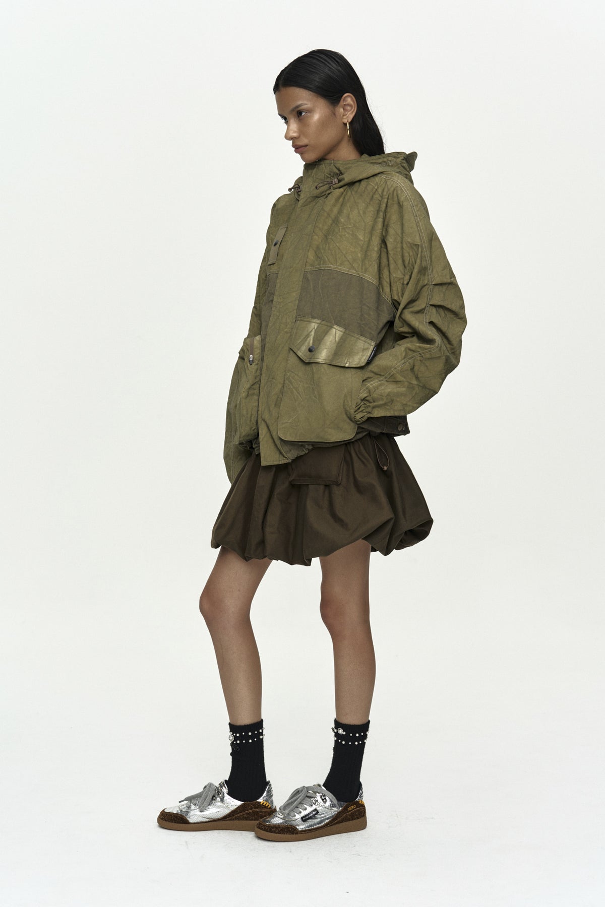Andersson Bell - Unisex Tie-Dyed Beach Shell Jacket (Beige) product image 3 | TRAB K-Fashion Australia