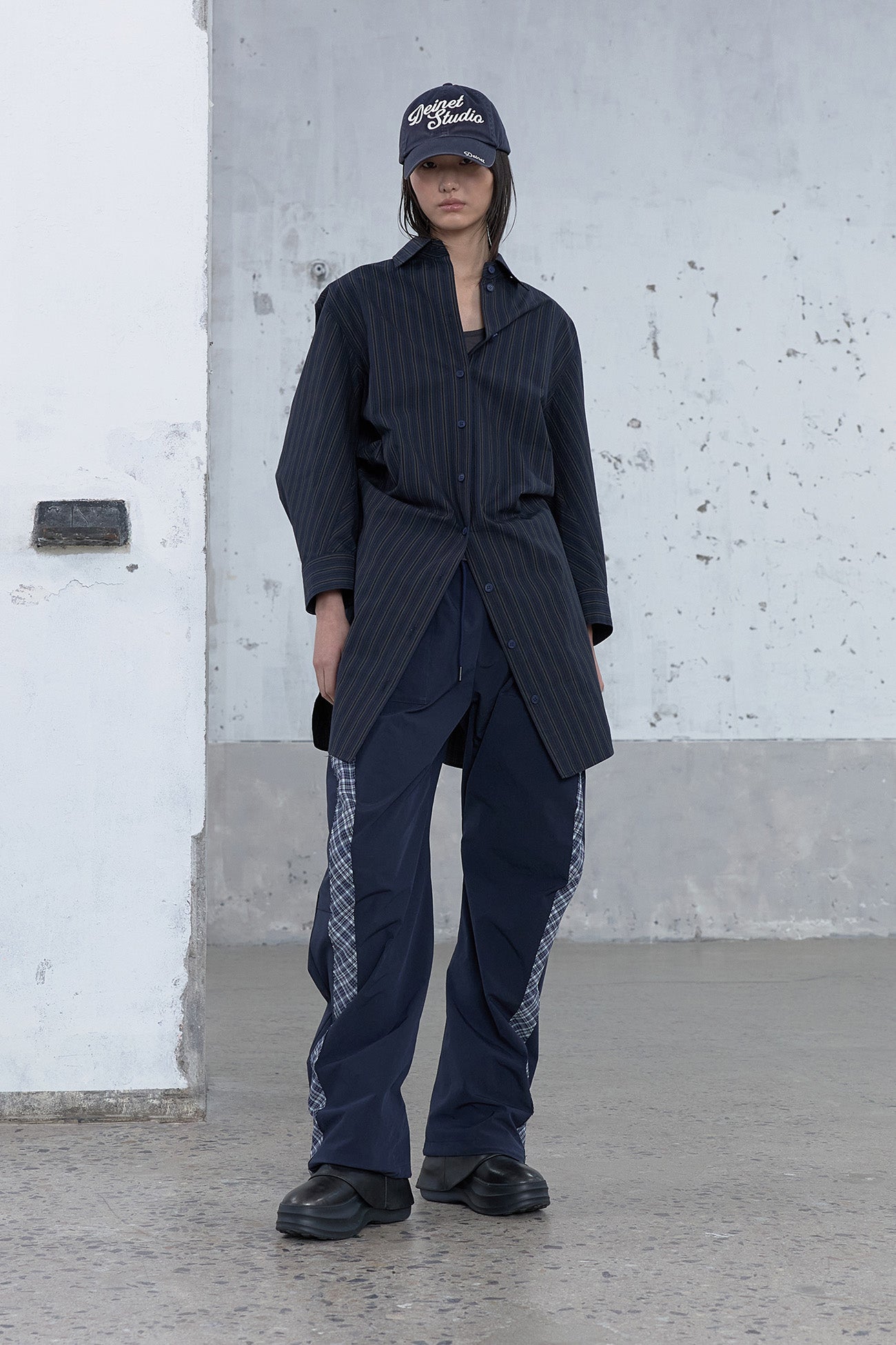 Deinet - Dual Pattern Structured Shirts (Navy) product image 5 | TRAB K-Fashion Australia
