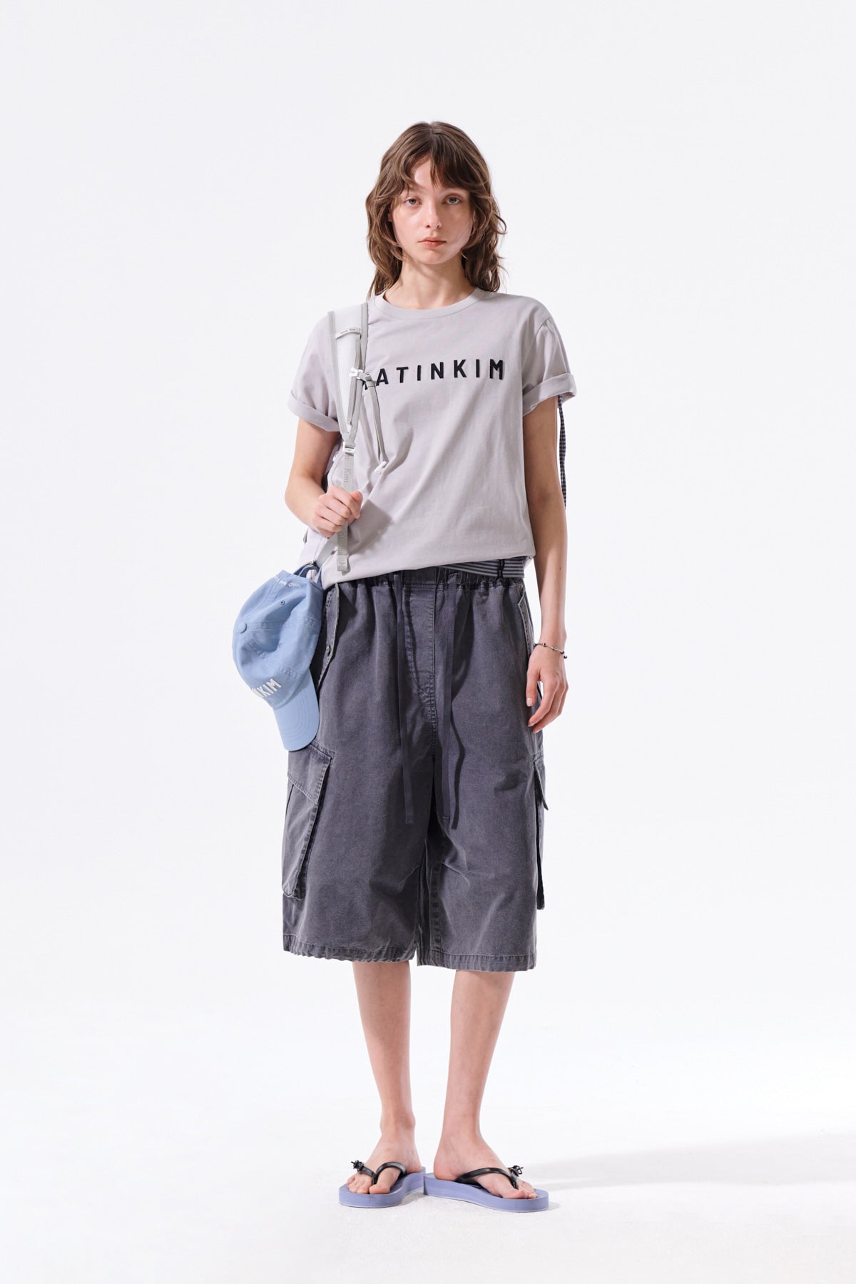 Matin Kim - Applique Felt Logo Top (Grey) product image 9 | TRAB K-Fashion Australia