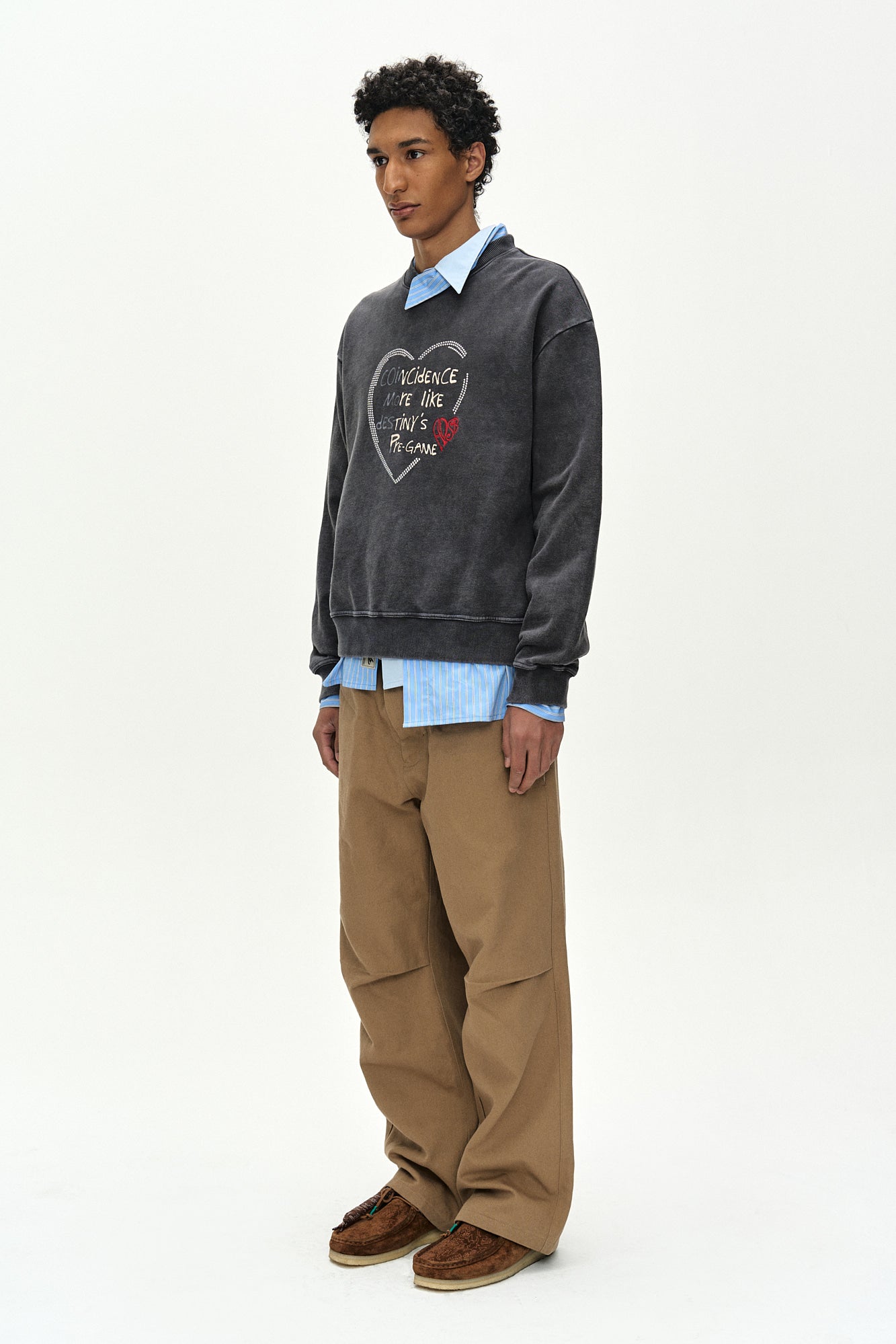 Andersson Bell - (essential) Unisex Heart Fix Sweatshirt (charcoal) (Charcoal) product image 4 | TRAB K-Fashion Australia