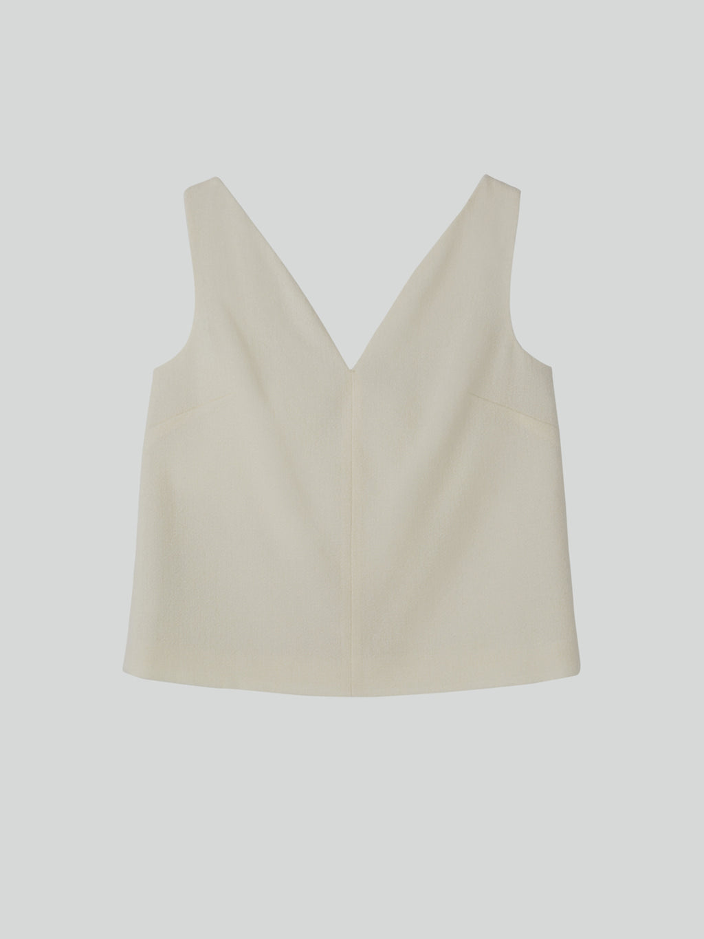 Recto - Wool Tweed V-Neck Top (Ivory) product image 10 | TRAB K-Fashion Australia