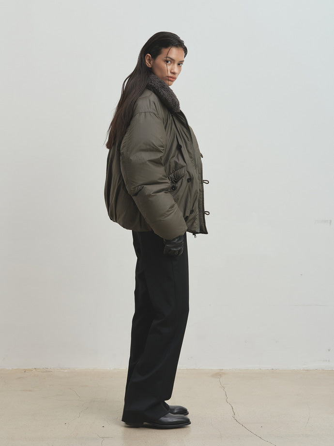 Tonywack - Shearling Collar Puffer Blouson (Olive) product image 4 | TRAB K-Fashion Australia