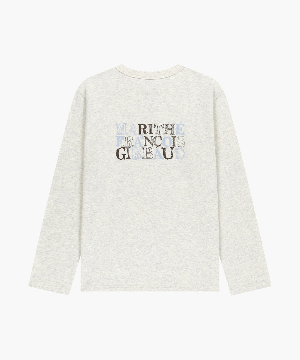 Marithe & Francois Girbaud - Back Graphic Long Sleeve Tee (Oatmeal) product image 1 | TRAB K-Fashion Australia