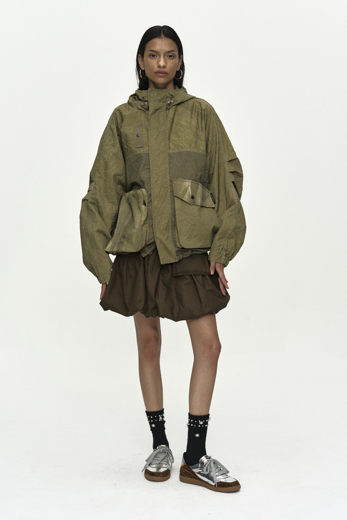 Andersson Bell - Unisex Tie-Dyed Beach Shell Jacket (Beige) product image 2 | TRAB K-Fashion Australia