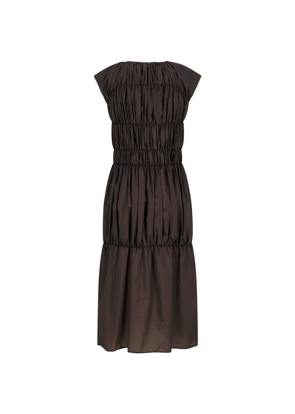 Amomento - Nylon Shirring Dress (Brown) product image 3 | TRAB K-Fashion Australia