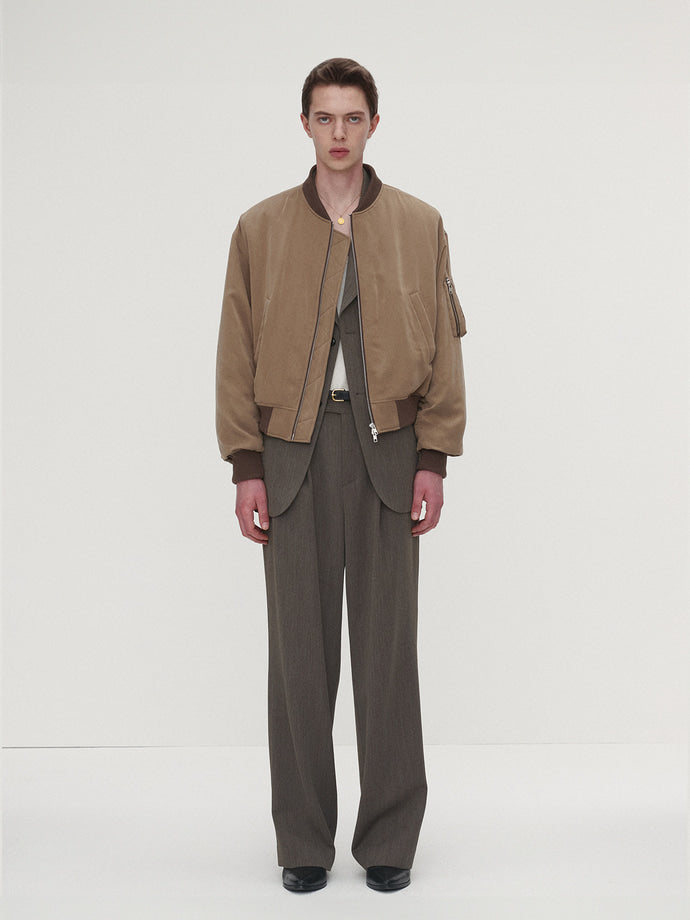 Tonywack - Rayon Twill Bomber Jacket (Sage) product image 2 | TRAB K-Fashion Australia