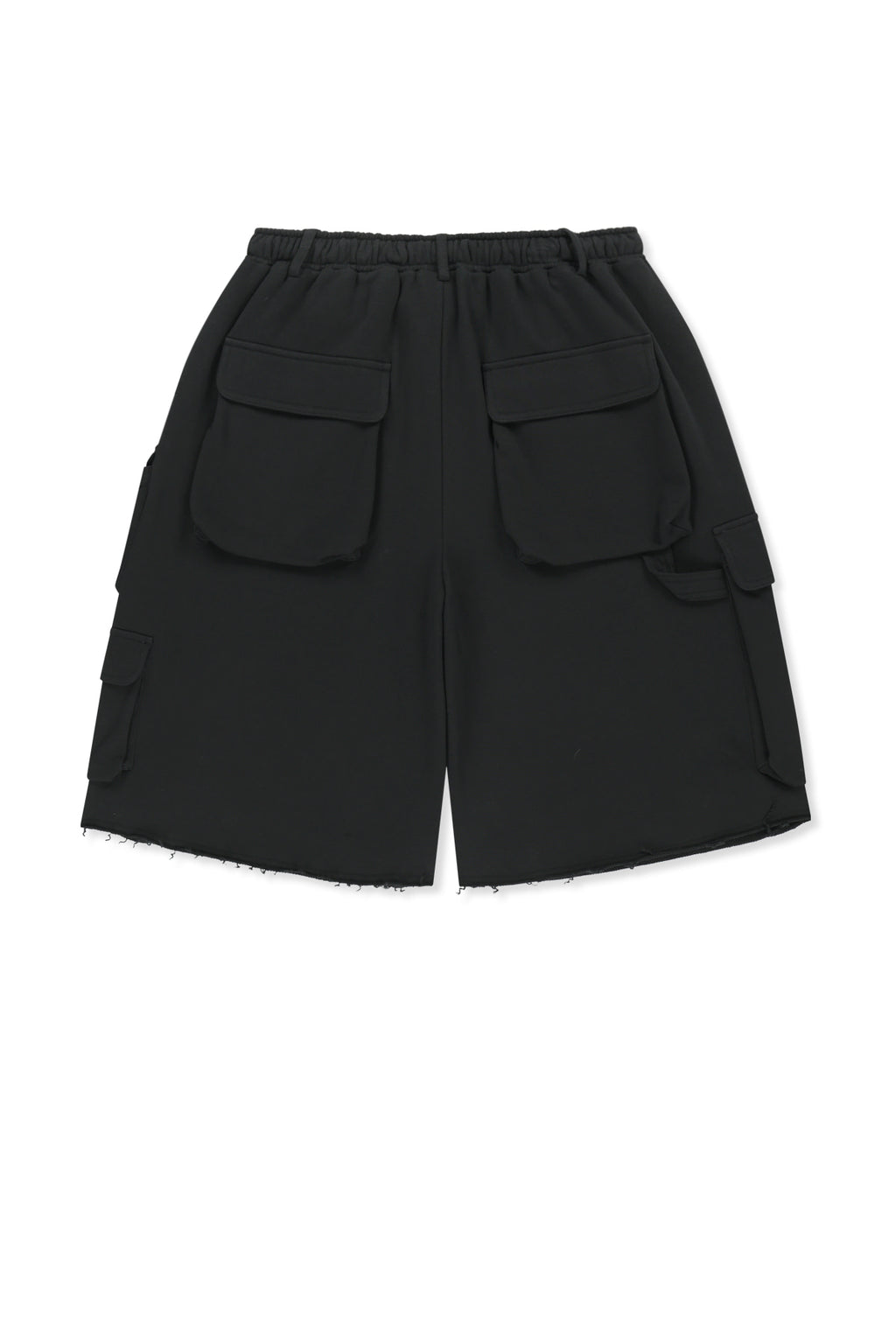 Matin Kim - Terry Utility Pocket Bermuda Pants (Black) product image 2 | TRAB K-Fashion Australia
