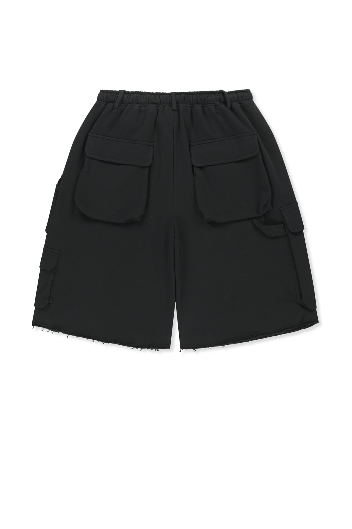 Matin Kim - Terry Utility Pocket Bermuda Pants (Black) product image 2 | TRAB K-Fashion Australia
