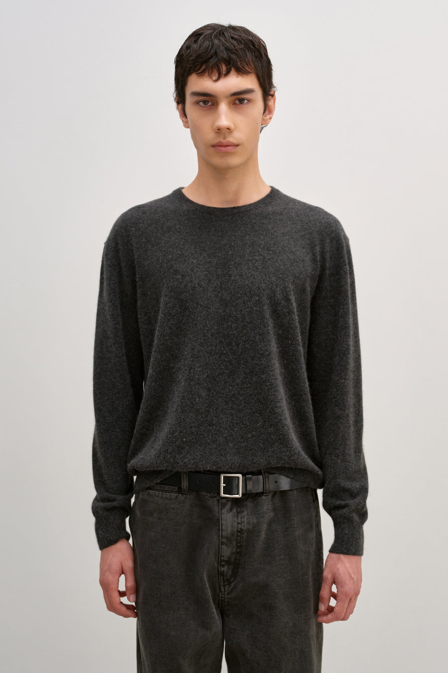 Insilence - Raccoon Crew Neck Knit (Charcoal) product image 4 | TRAB K-Fashion Australia