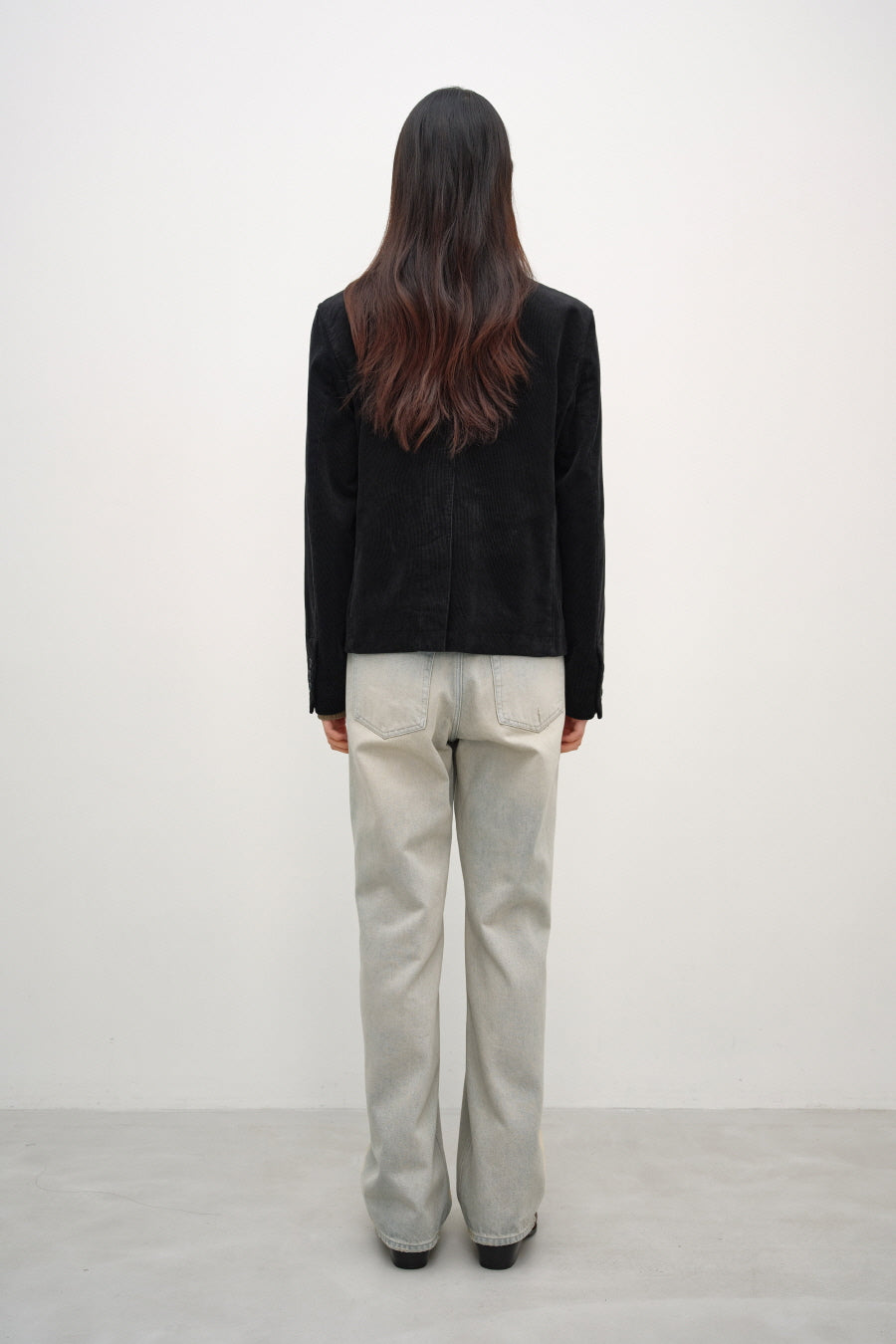 Insilence - Corduroy Single Fitted Jacket (Black) product image 5 | TRAB K-Fashion Australia