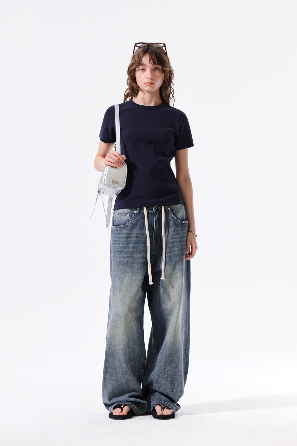 Matin Kim - Label Detail Slim Fit Top (Navy) product image 8 | TRAB K-Fashion Australia