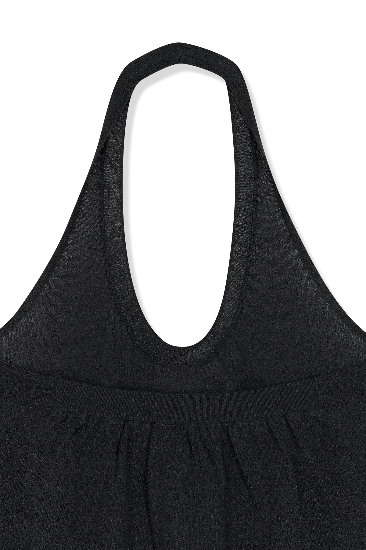 Matin Kim - Layered Tie Halter Neck Knit Top (Black) product image 9 | TRAB K-Fashion Australia