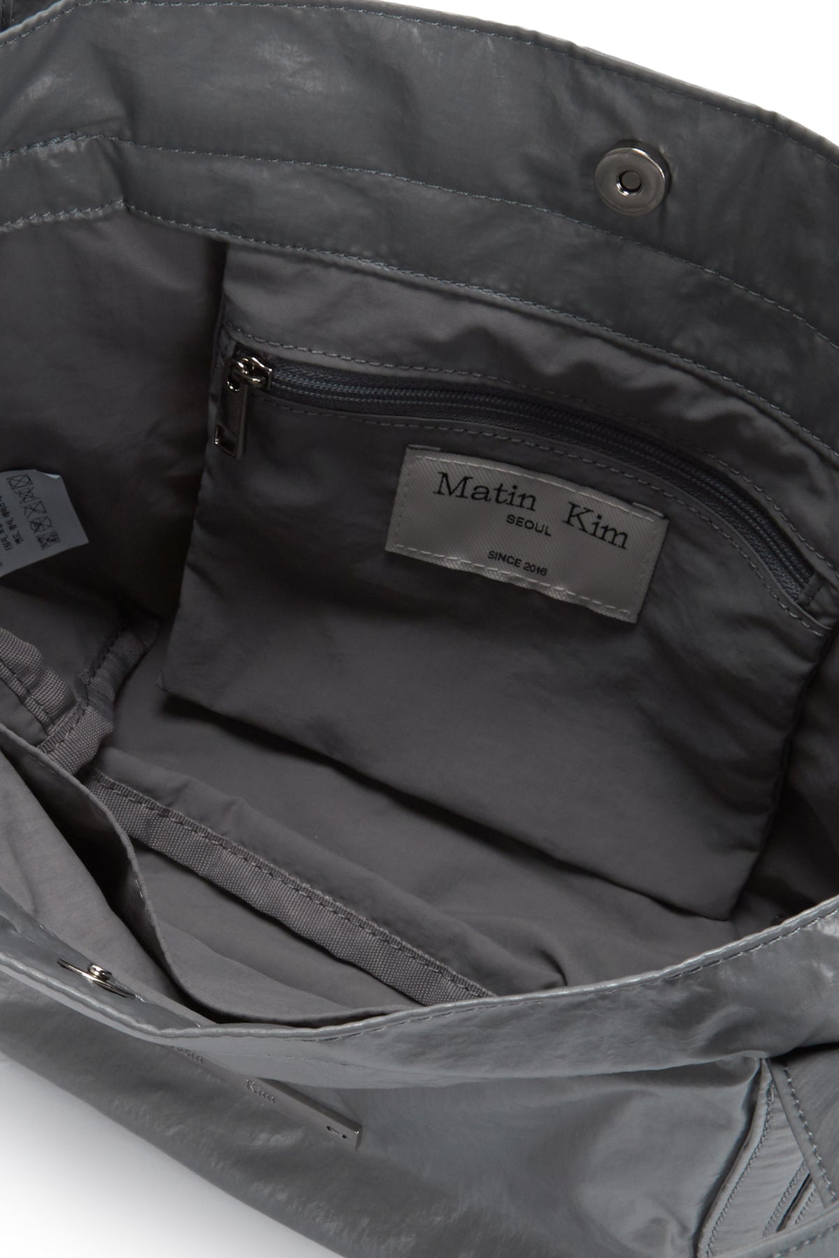 Matin Kim - Glossy Two Way Mini Bag (Grey) product image 4 | TRAB K-Fashion Australia