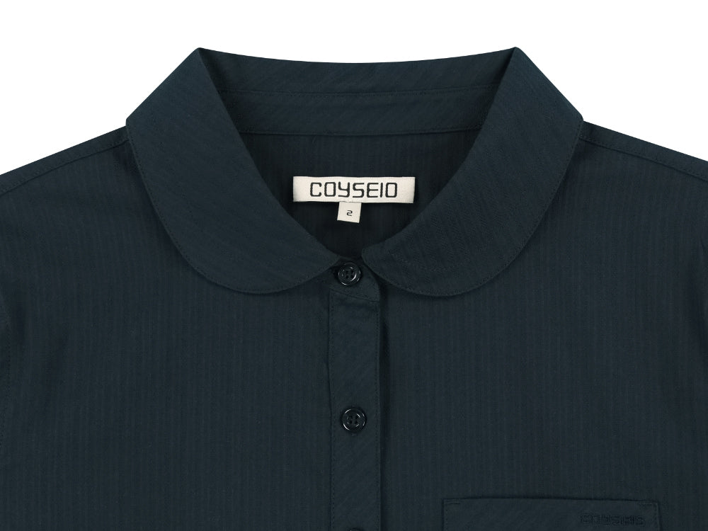 Coyseio - Round Collar Capri Shirt (Navy) product image 16 | TRAB K-Fashion Australia
