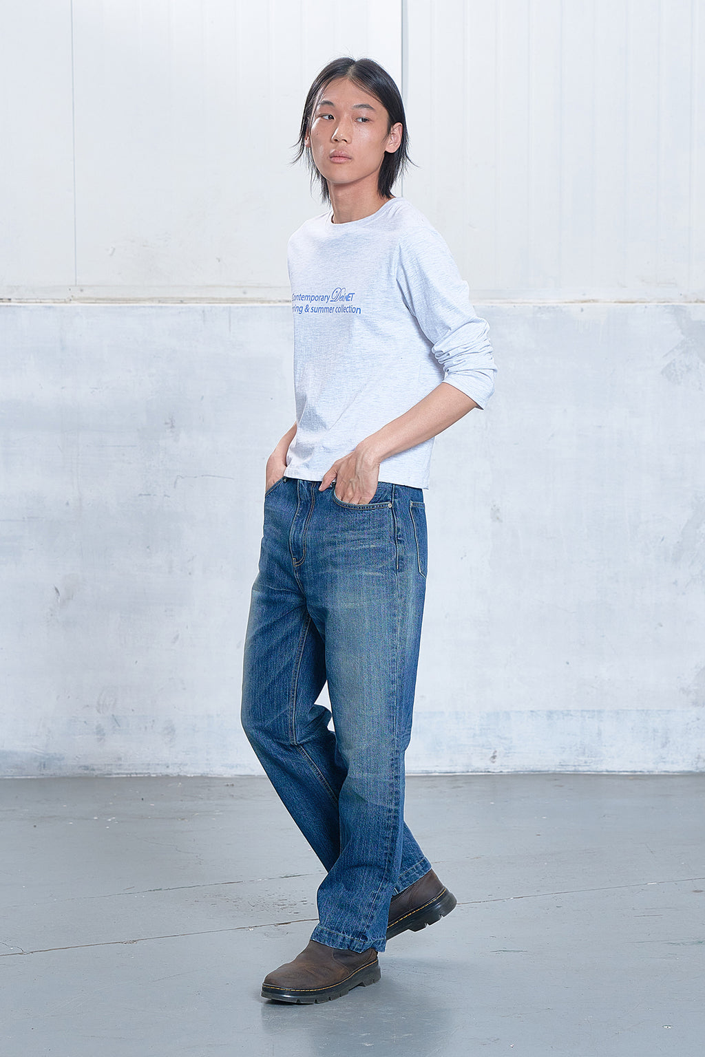 Deinet - Contemporary Long Sleeve (Light Grey) product image 5 | TRAB K-Fashion Australia