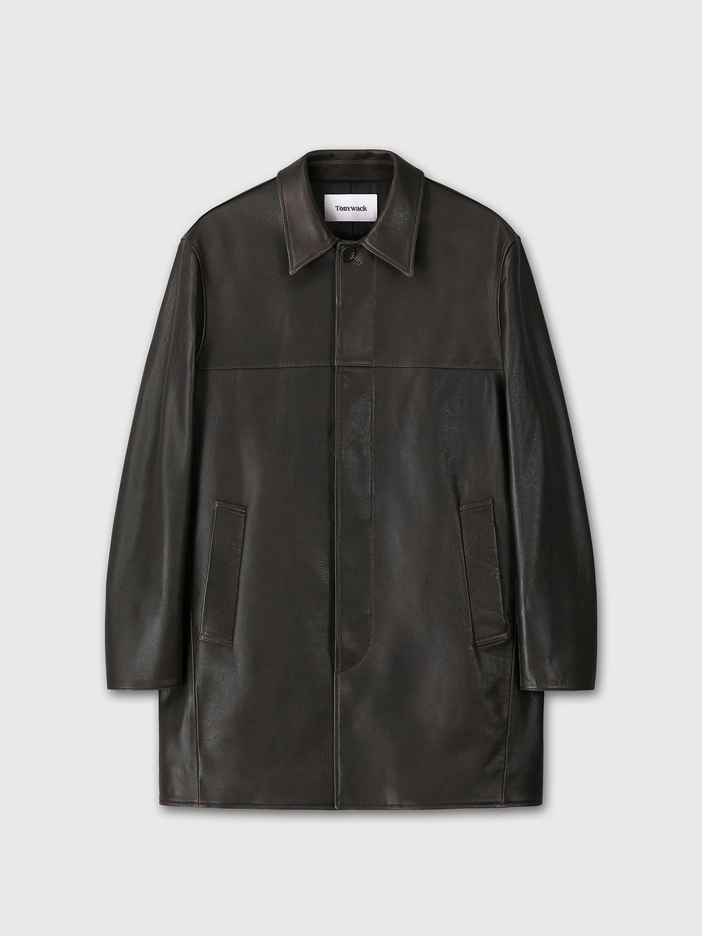Tonywack - Aged Lamb Leather Carcoat (Dark Brown) product image 8 | TRAB K-Fashion Australia
