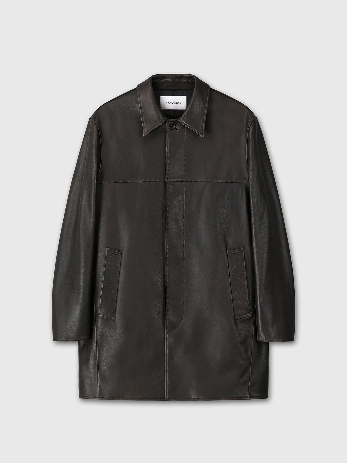 Tonywack - Aged Lamb Leather Carcoat (Dark Brown) product image 8 | TRAB K-Fashion Australia