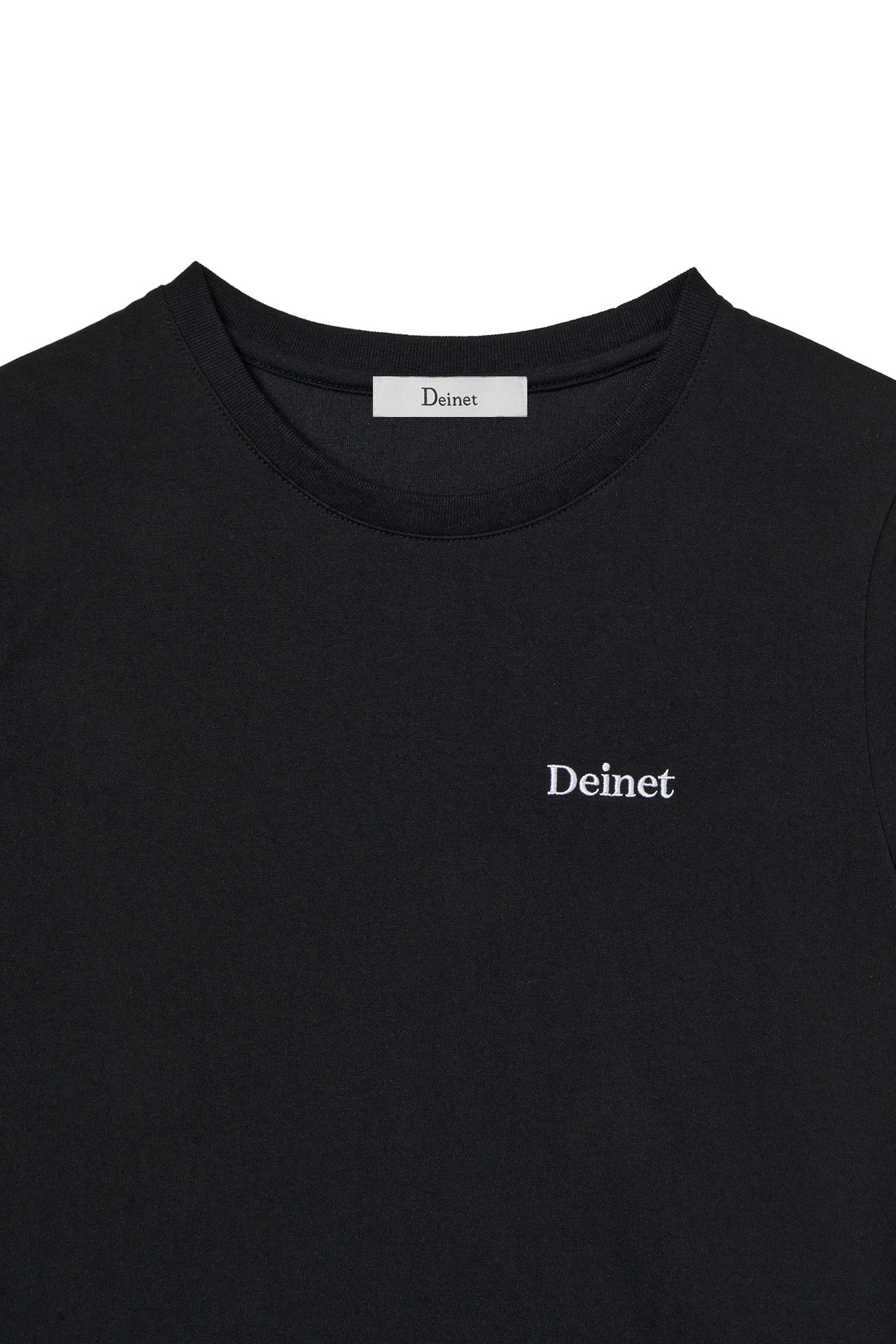Deinet - Logo Embroidery Slimsized T-Shirt (Black) product image 3 | TRAB K-Fashion Australia