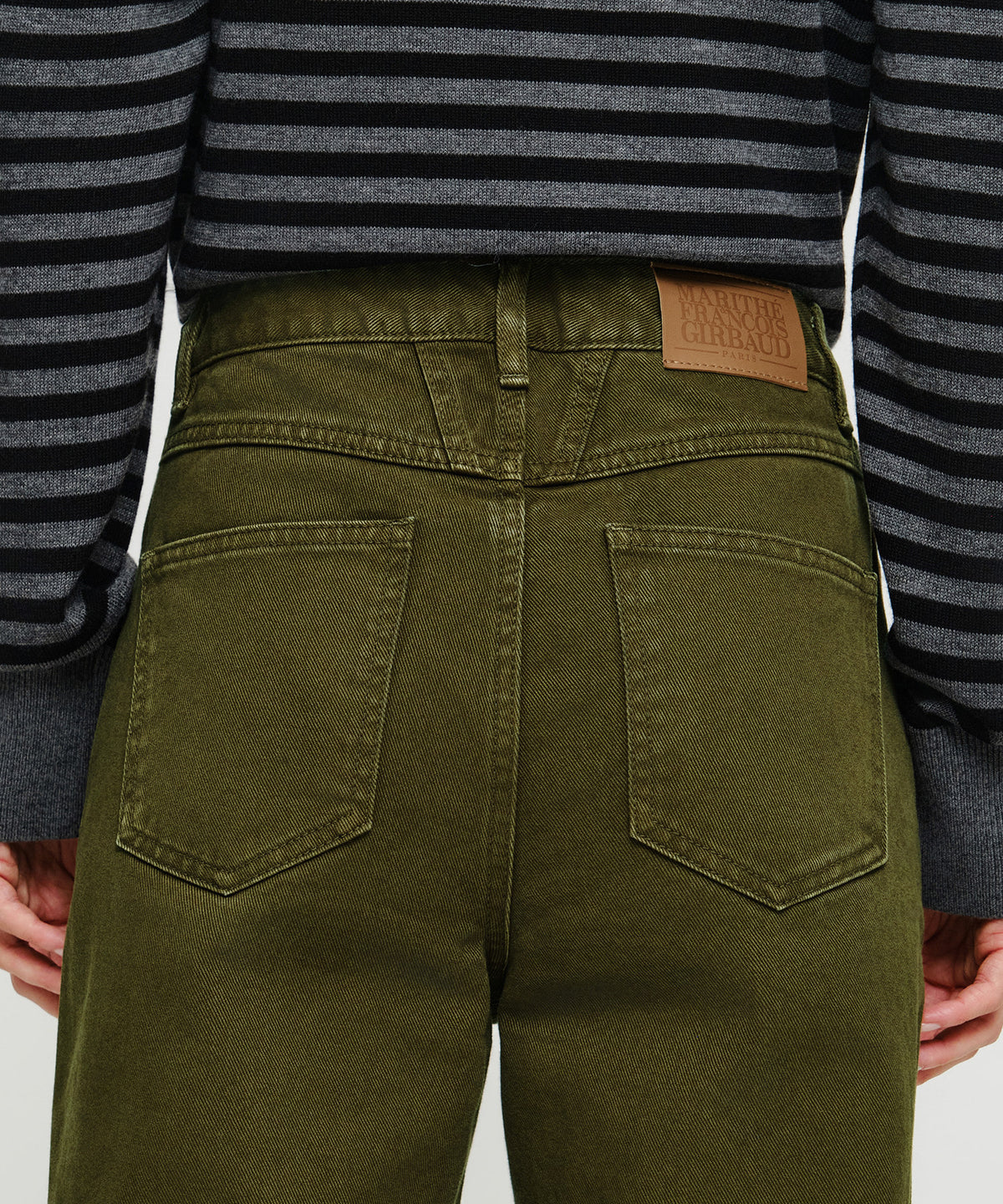 Marithe & Francois Girbaud - [Pre-order – Ships 12 Oct] Straight Denim Pants (Olive) product image 3 | TRAB K-Fashion Australia
