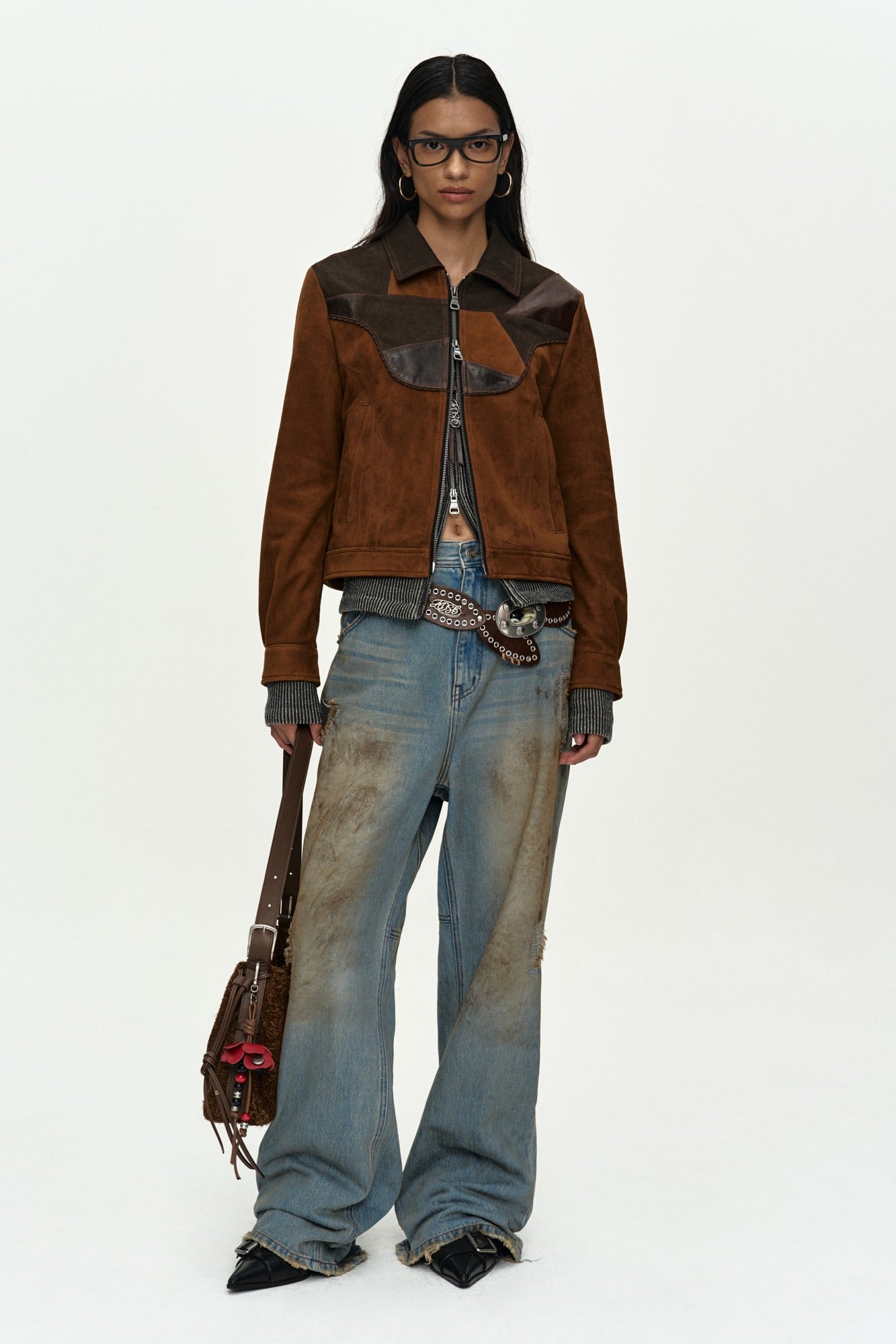 Andersson Bell - Unisex Destroyed Wide-Leg Jeans (Blue) product image 1 | TRAB K-Fashion Australia