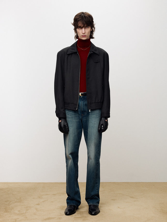 Tonywack - Textured Wool Oversized Blouson (Dark Grey) product image 2 | TRAB K-Fashion Australia