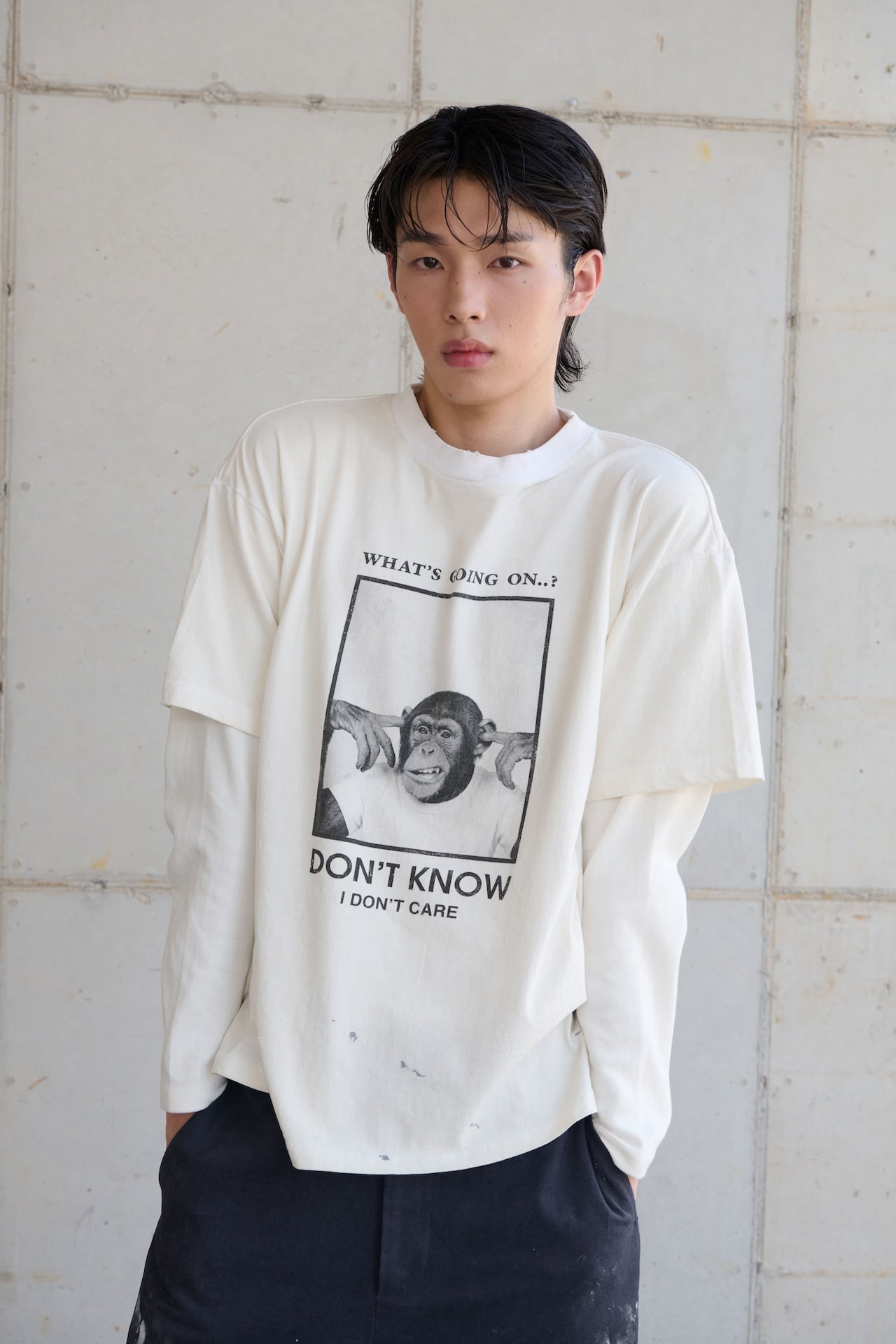 STU - Monkey T-shirt (Ivory) product image 10 | TRAB K-Fashion Australia