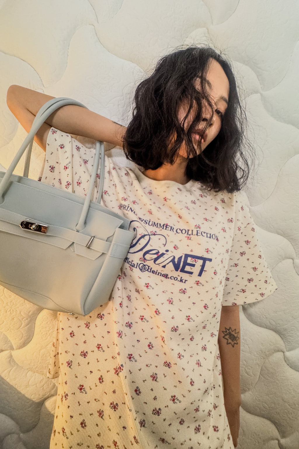 Deinet - [free Card Wallet] Jelly Two-Way Bag (Ice Blue) product image 4 | TRAB K-Fashion Australia
