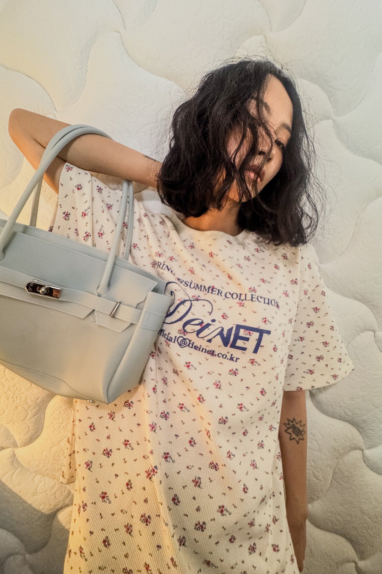 Deinet - [free Card Wallet] Jelly Two-Way Bag (Ice Blue) product image 4 | TRAB K-Fashion Australia