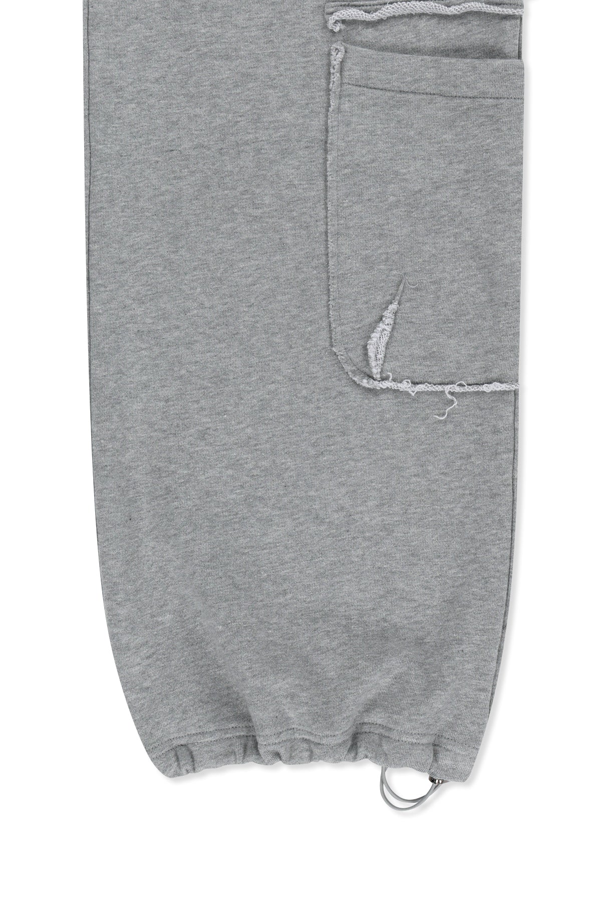Matin Kim - [Pre-Order – Ships August 24] Mixed Waffle Foldover Waist Jersey Pants (Grey) product image 5 | TRAB K-Fashion Australia